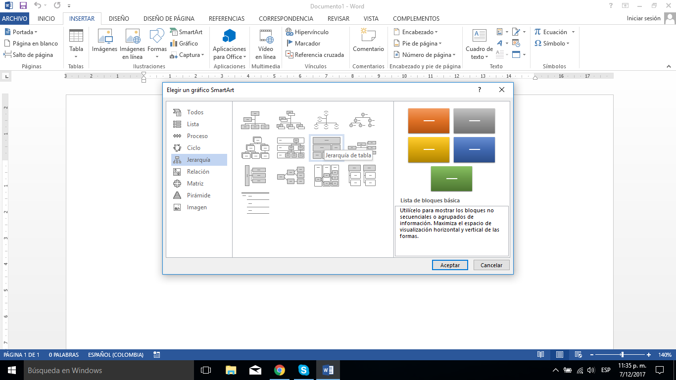 Mapa conceptual en word