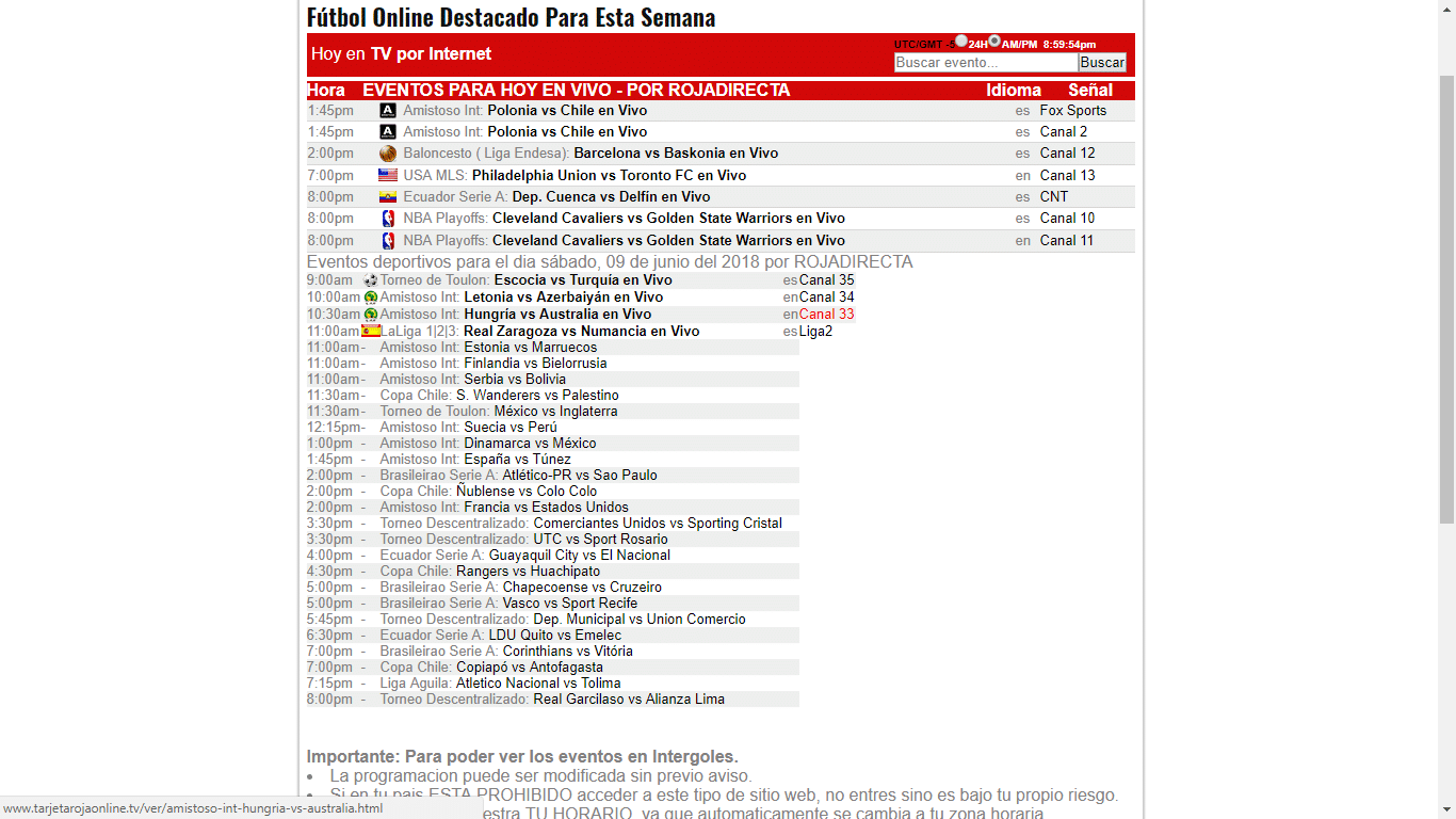 Intergoles.me ver futbol gratis online